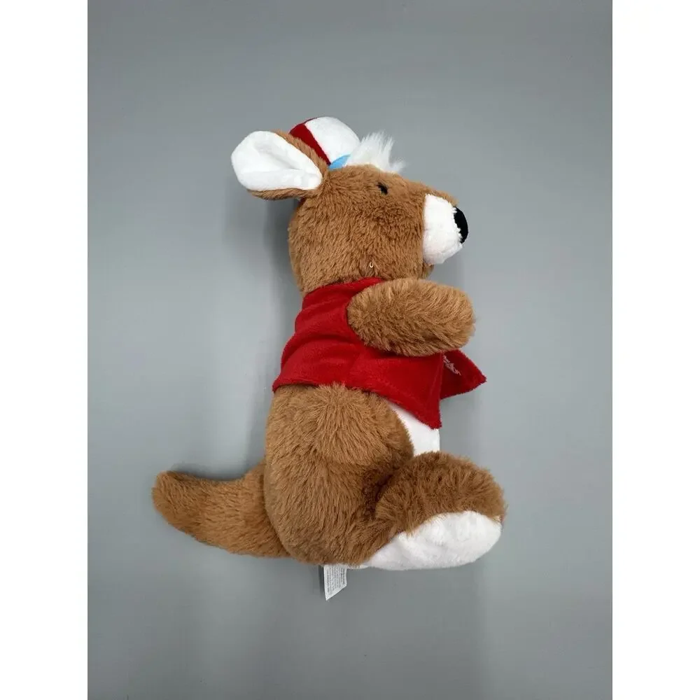 Kenny Kangaroo Plush In Red Vest & Hat 13” Stuffed Animal Kennywood Park Fiesta